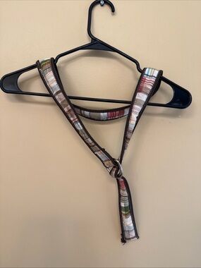 Source Unknown Brown Multicolor Plaid Dog Harness